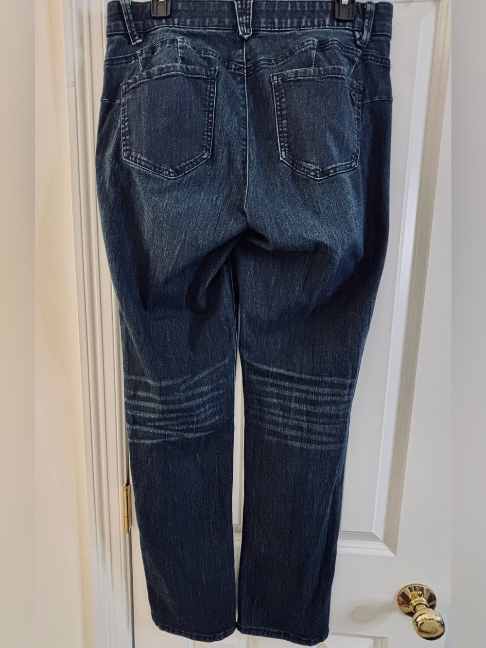 Democracy Absolution Straight Leg Jeans Dark Blue Wash Stretch Size 12 - Picture 4 of 8